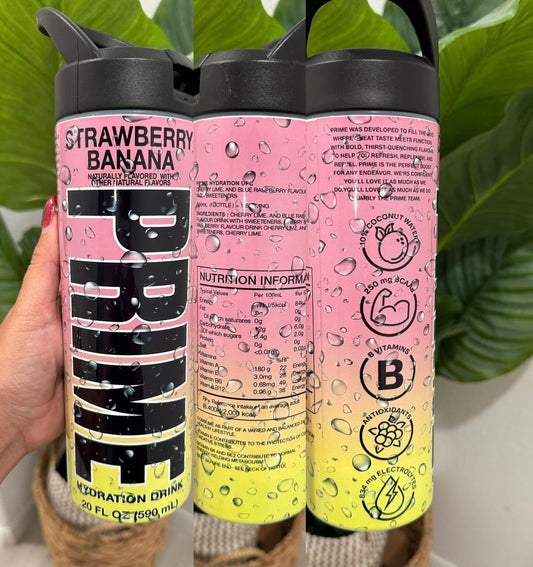 Prime Strawberry Banana 20 oz Tumbler