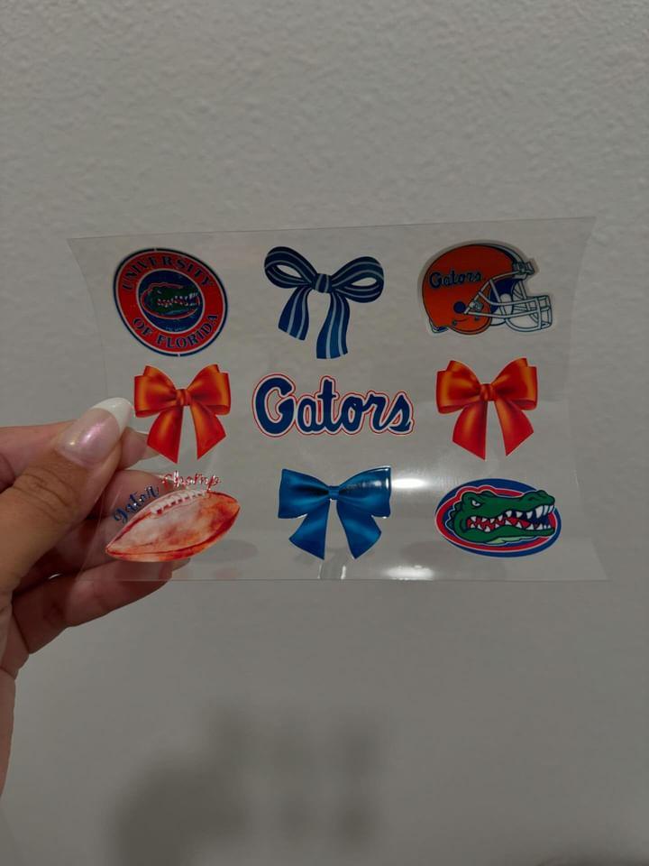 Florida Gators UF UV DTF Wrap Transfer 16oz | No Heat Needed | Waterproof | Permanent Adhesive