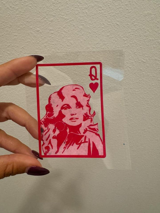 Queen Dolly Parton Decal | No Heat Needed | Waterproof | Permanent Adhesive