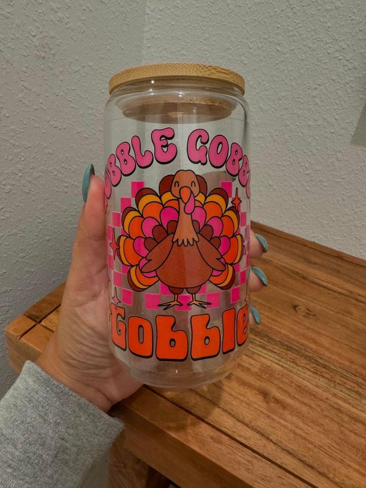 Gobble Gobble Turkey | No Heat Needed | Waterproof | Permanent Adhesive