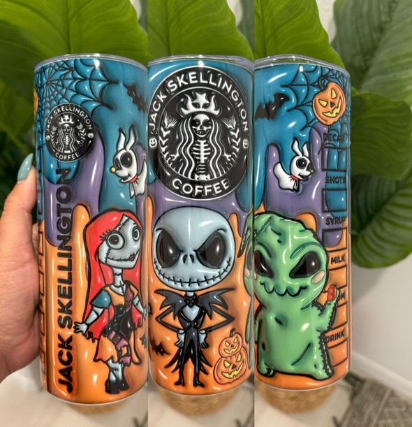 Jack Skellington Coffee Nightmare Before Christmas 20oz Halloween Tumbler