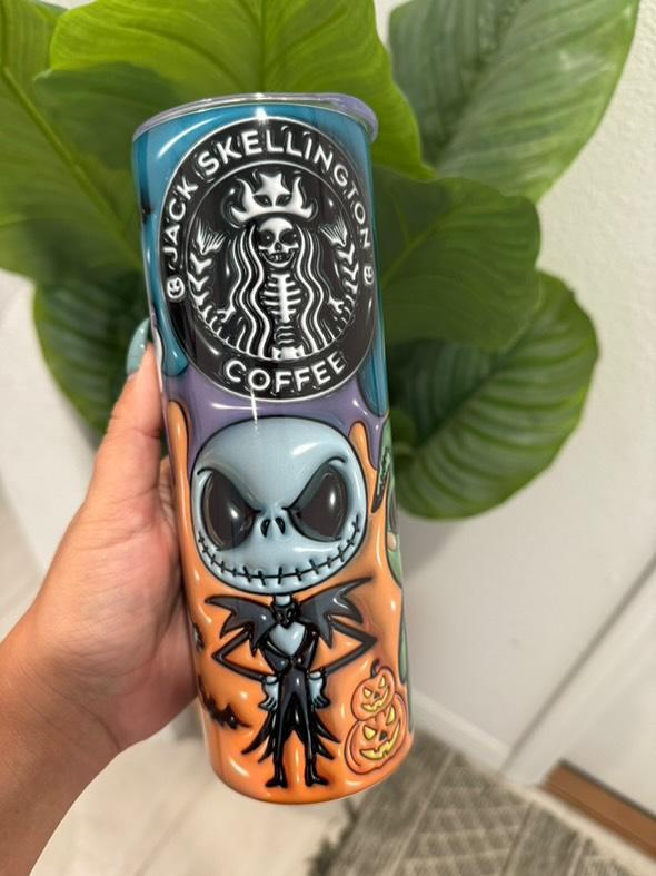 Jack Skellington Coffee Nightmare Before Christmas 20oz Halloween Tumbler