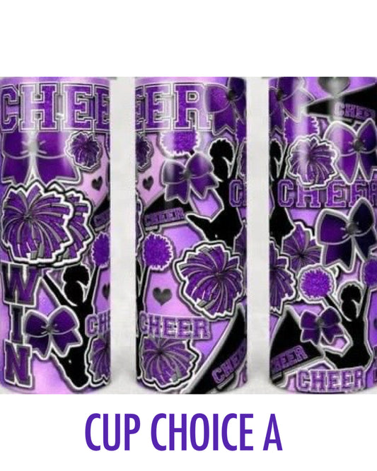 Purple Cheer 20oz Tumbler