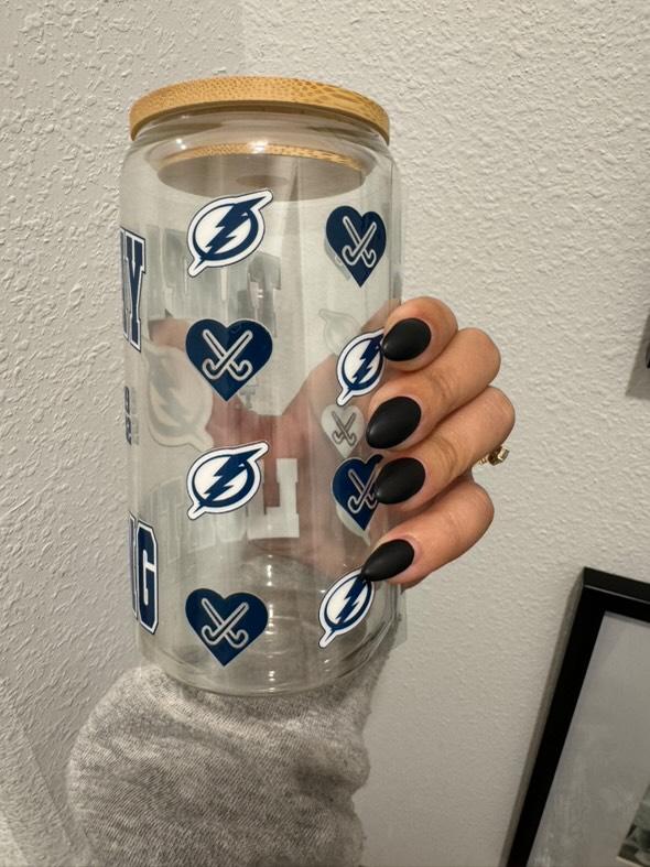 Tampa Bay Lightning Hockey UV DTF Wrap Transfer 16oz | No Heat Needed | Waterproof | Permanent Adhesive