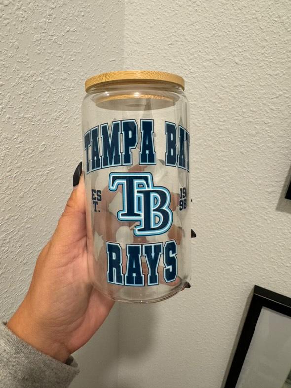 Tampa Bay Rays Baseball UV DTF Wrap Transfer 16oz | No Heat Needed | Waterproof | Permanent Adhesive