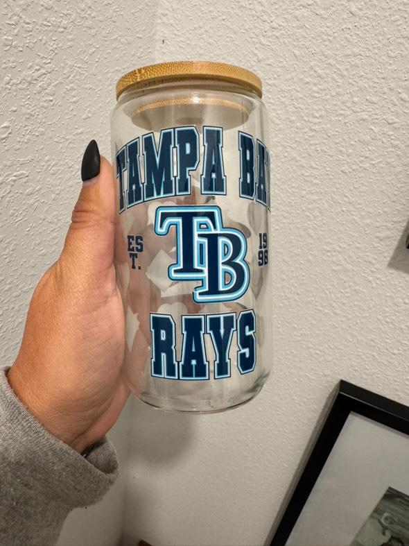 Tampa Bay Rays Baseball 2 UV DTF Wrap Transfer 16oz | No Heat Needed | Waterproof | Permanent Adhesive