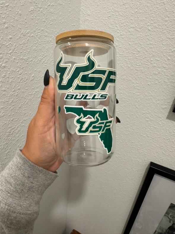 USF Bulls UV DTF Wrap Transfer 16oz | No Heat Needed | Waterproof | Permanent Adhesive