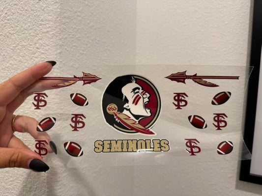 FSU Seminoles UV DTF Wrap Transfer 16oz | No Heat Needed | Waterproof | Permanent Adhesive