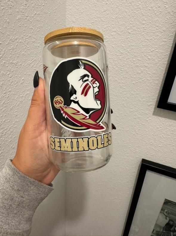 FSU Seminoles UV DTF Wrap Transfer 16oz | No Heat Needed | Waterproof | Permanent Adhesive