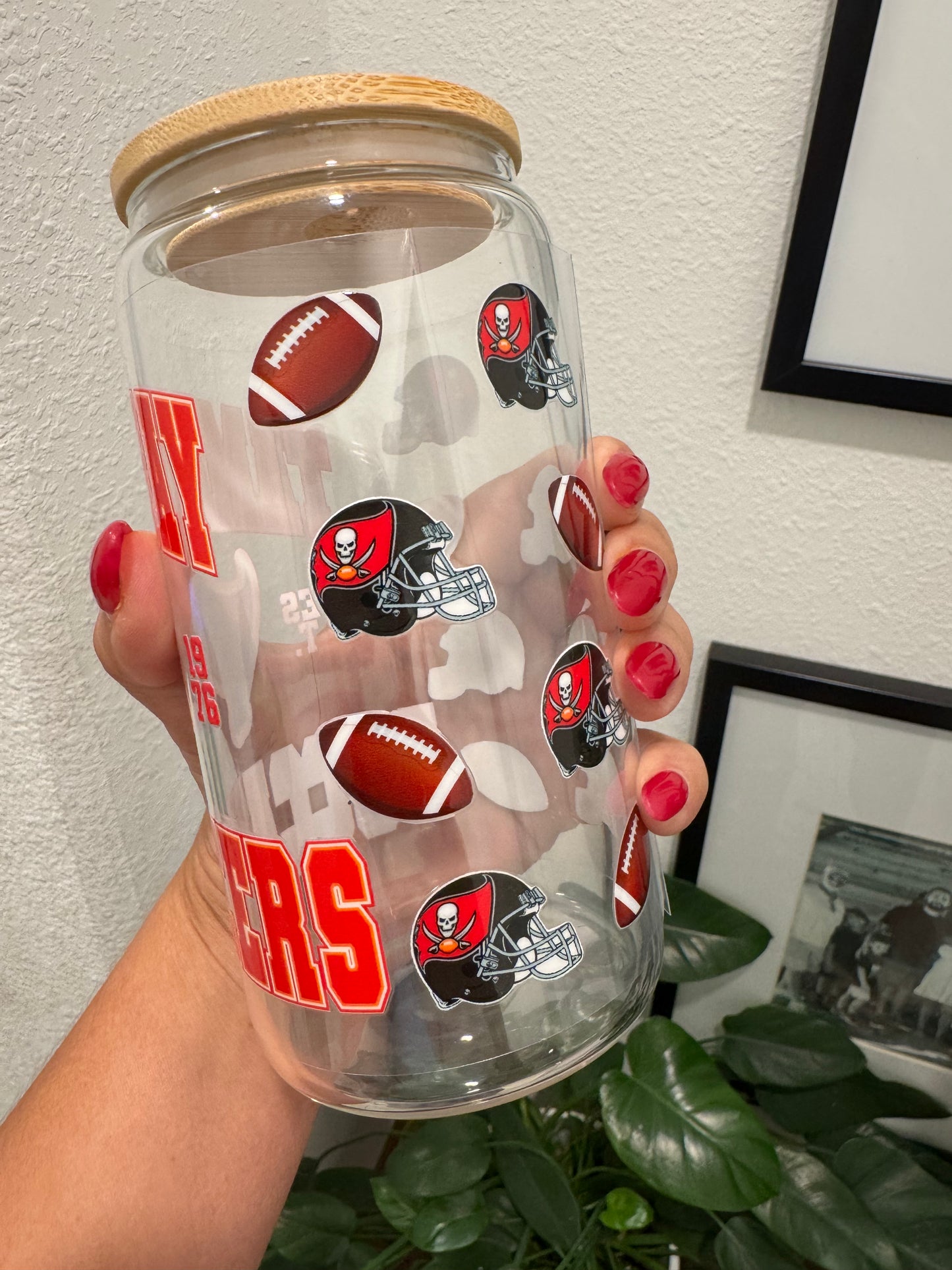Tampa Bay Bucs Helmets UV DTF Wrap Transfer 16oz |No Heat Needed | Waterproof | Permanent Adhesive