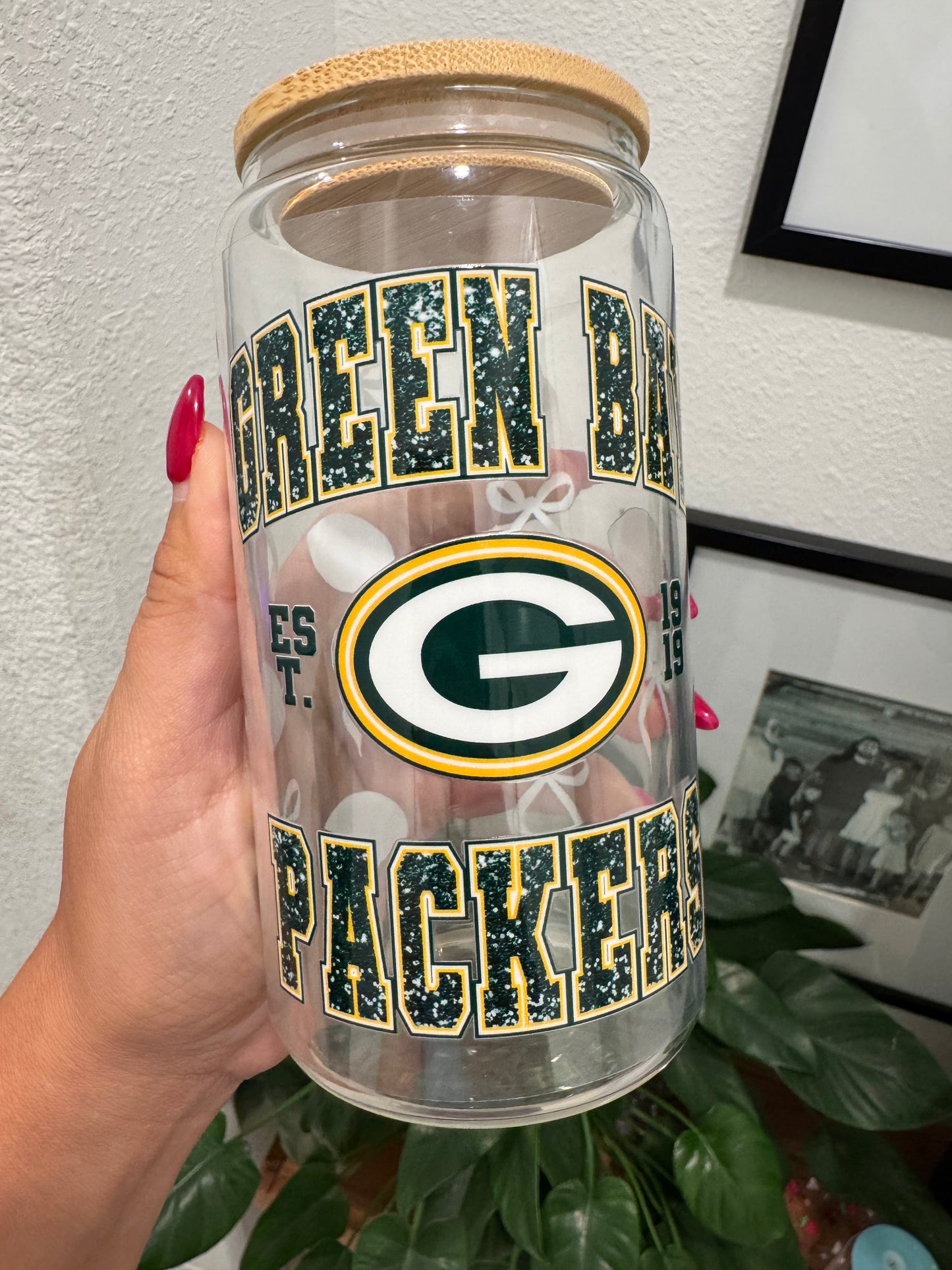 Greenbay Packers Bows UV DTF Wrap Transfer 16oz | No Heat Needed | Waterproof | Permanent Adhesive