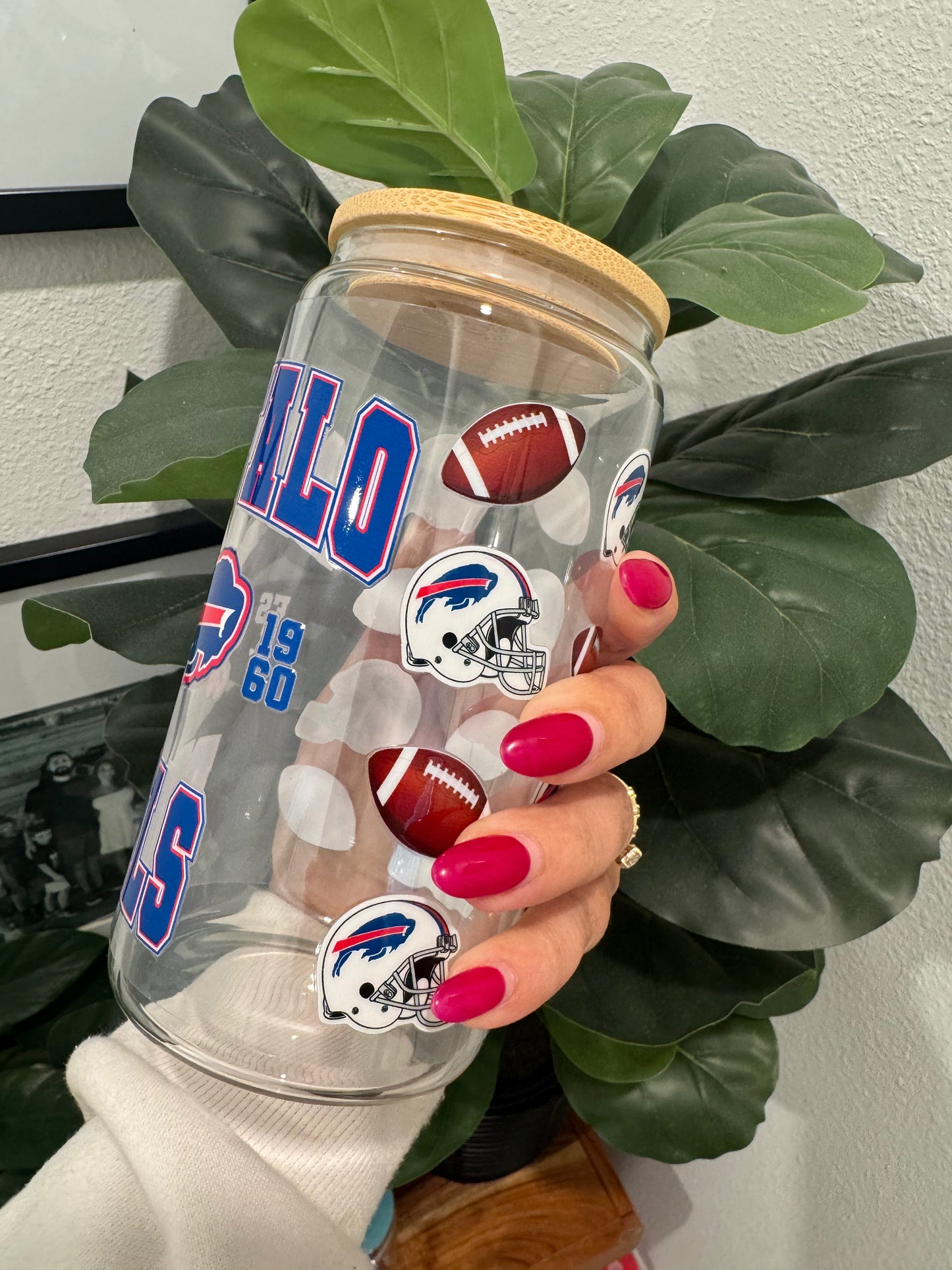 Buffalo Bills Helmets UV DTF Wrap Transfer 16oz |No Heat Needed | Waterproof | Permanent Adhesive