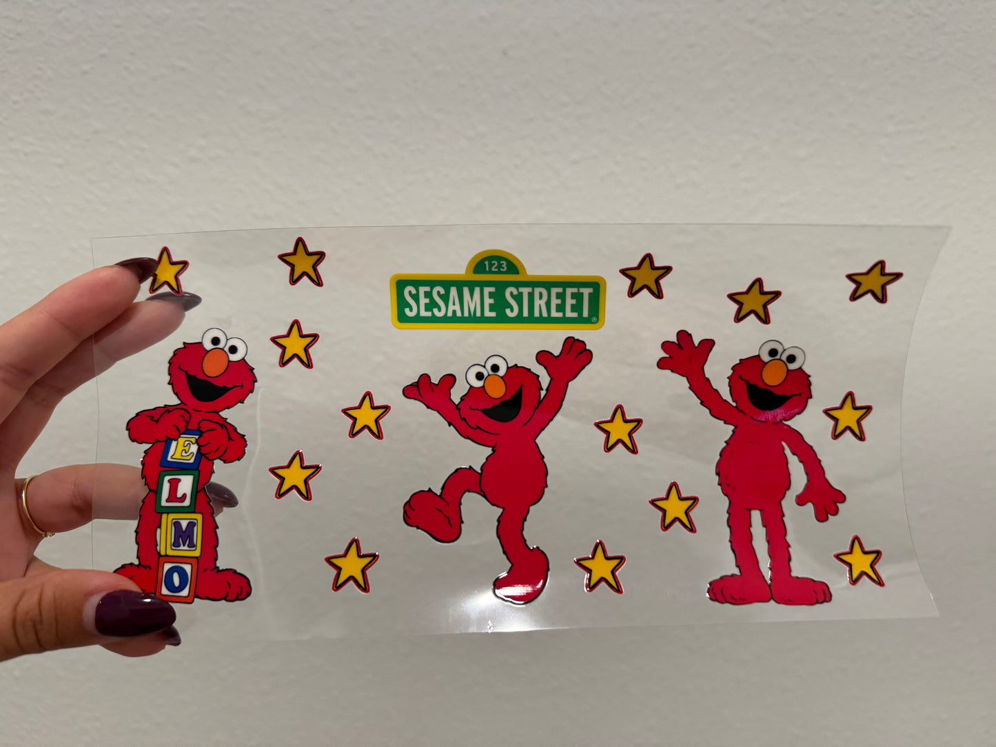 Sesame Street Elmo UV DTF wrap