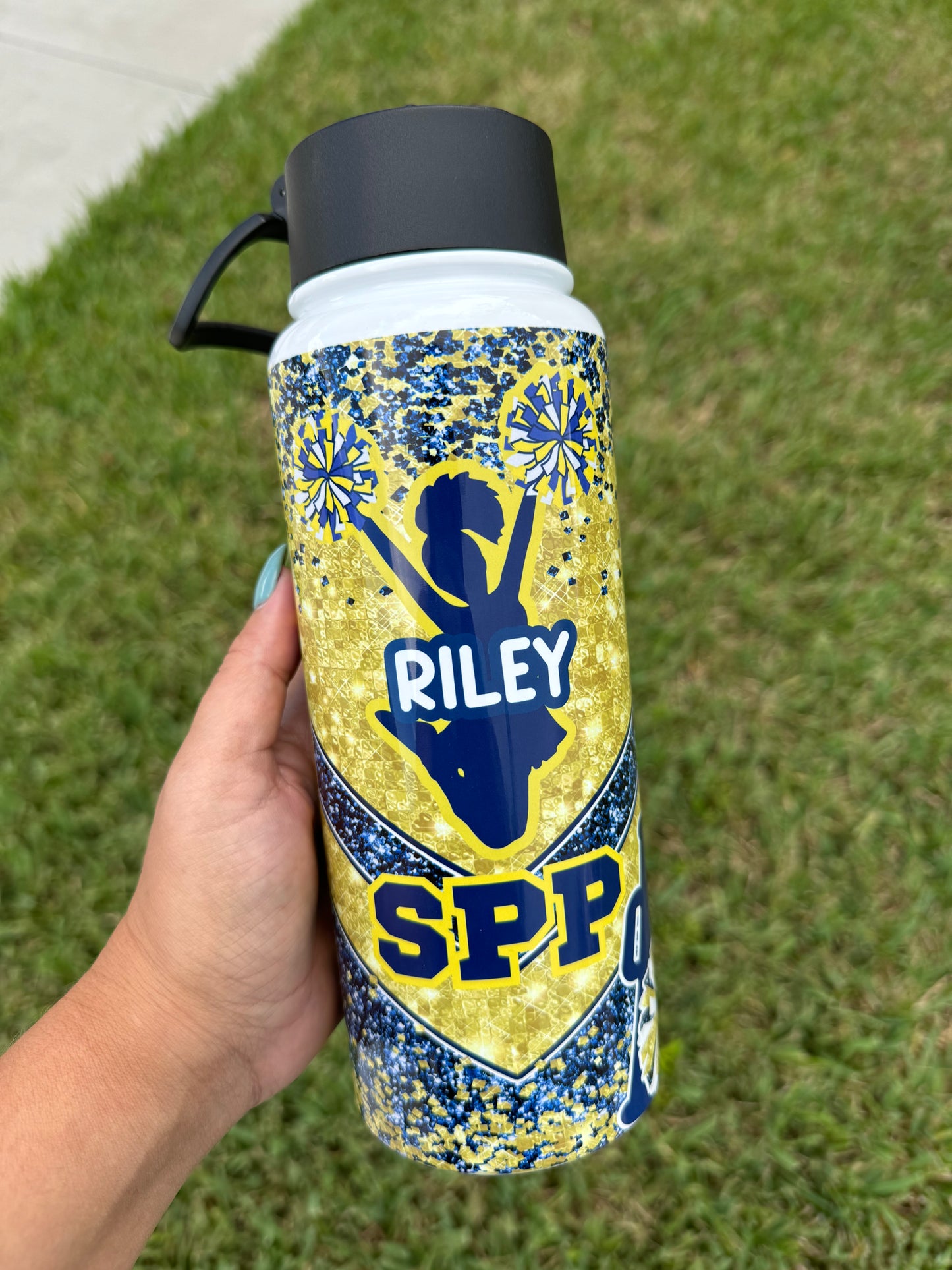 30OZ South Pasco Predators SPP Cheer Glitter Tumbler