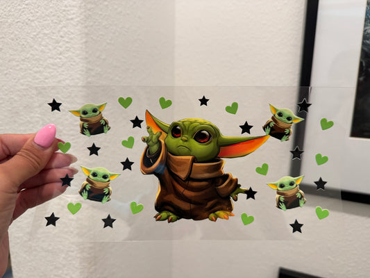 Yoda UV DTF Wrap Transfer 16oz | No Heat Needed | Waterproof | Permanent Adhesive