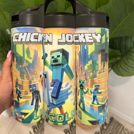 Minecraft Chicken Jockey Customized 20oz Tumbler