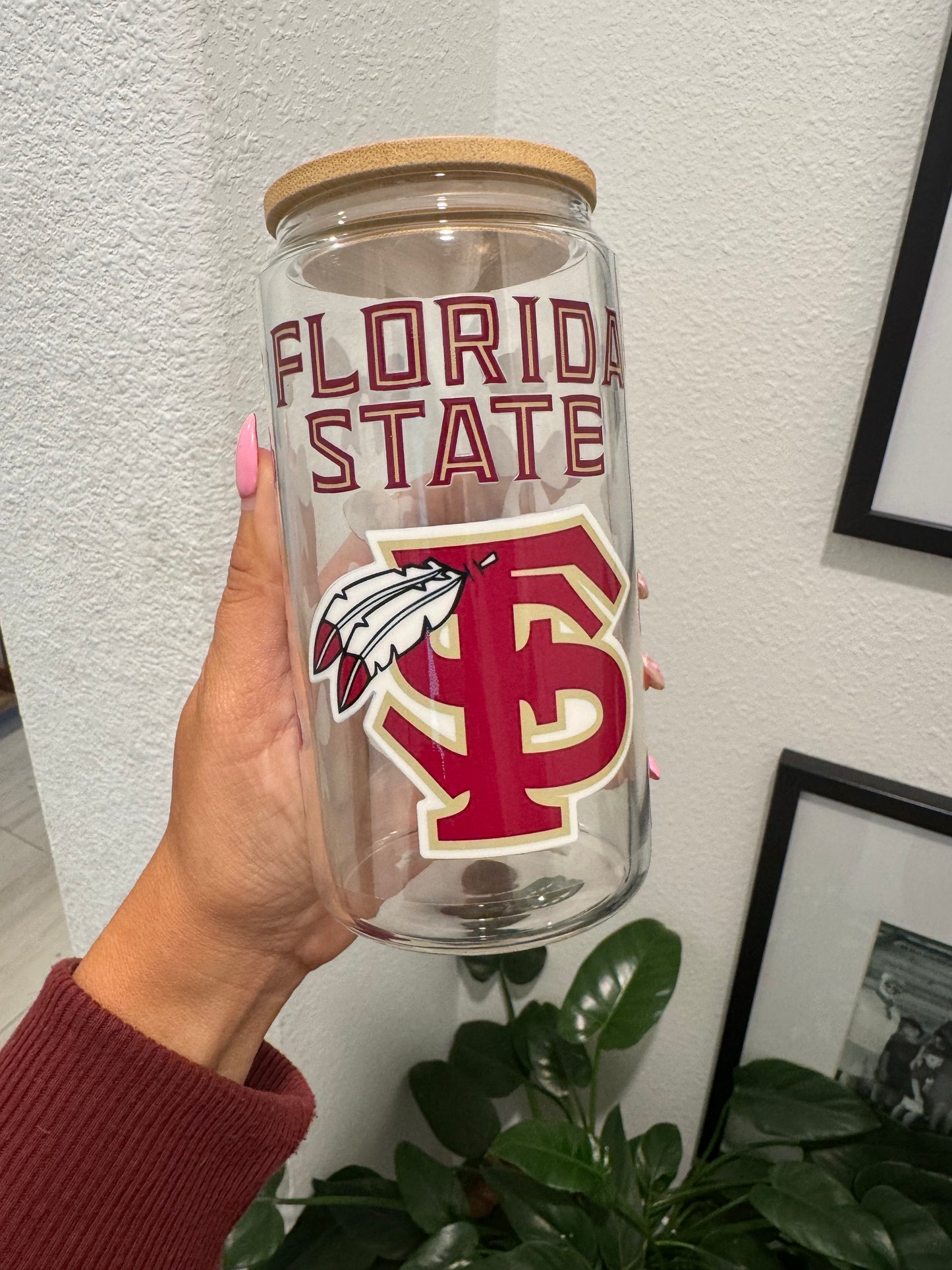 FSU Seminoles Bow Football 1 Bow UV DTF Wrap Transfer 16oz | No Heat Needed | Waterproof | Permanent Adhesive