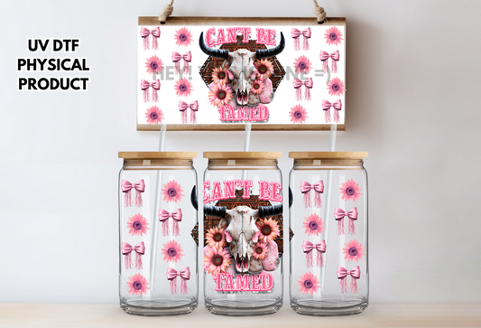 Can't Be Tamed Western Cowgirl UV DTF Wrap Transfer 16oz | No Heat Needed | Waterproof | Permanent Adhesive