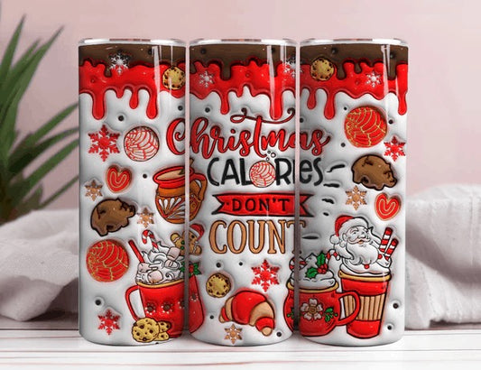 Christmas Calories Don’t Count 3D Inflated 20oz Tumbler