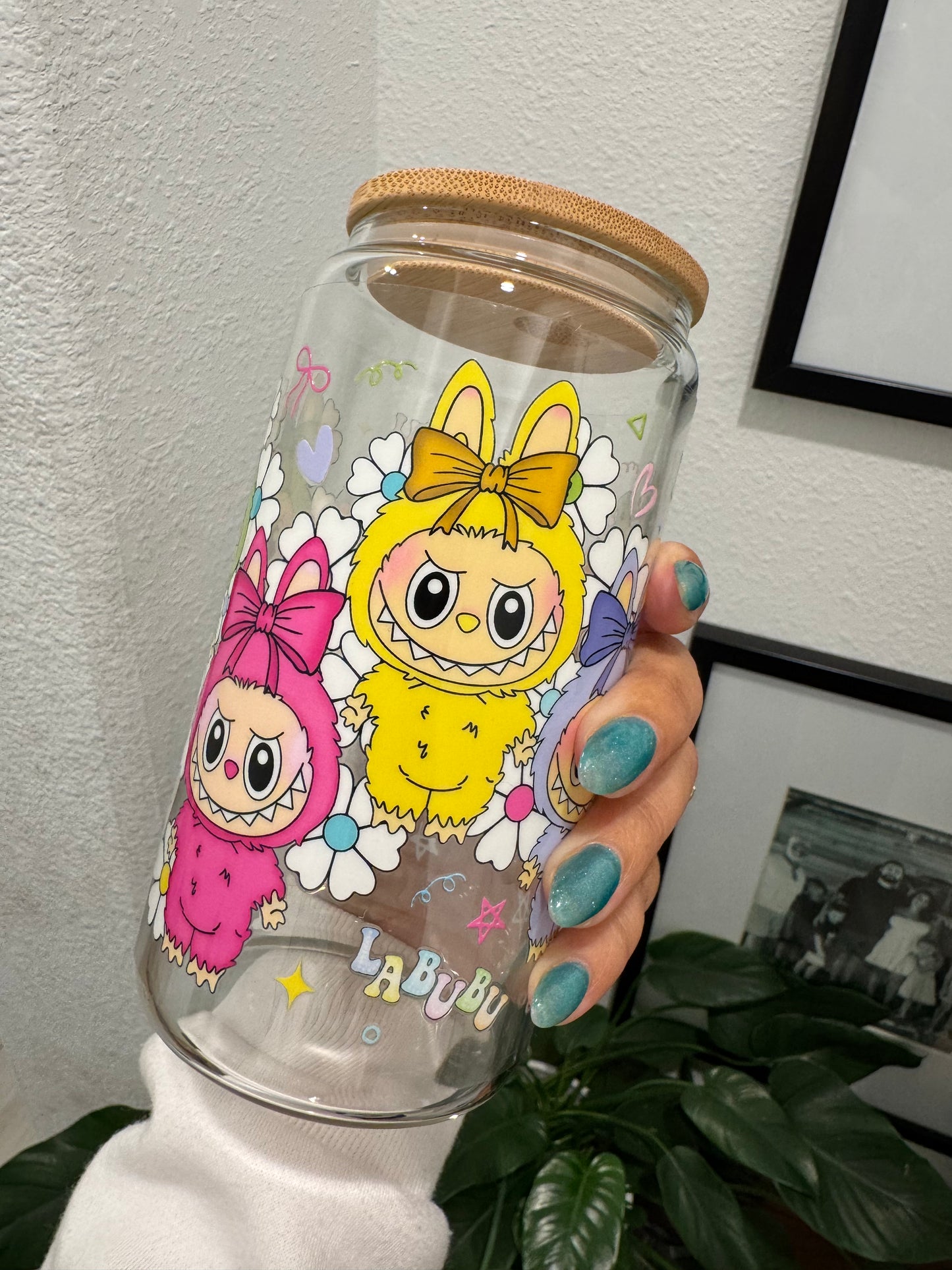 Cartoon Monsters Labubu 4 UV DTF Wrap Transfer 16oz | No Heat Needed | Waterproof | Permanent Adhesive