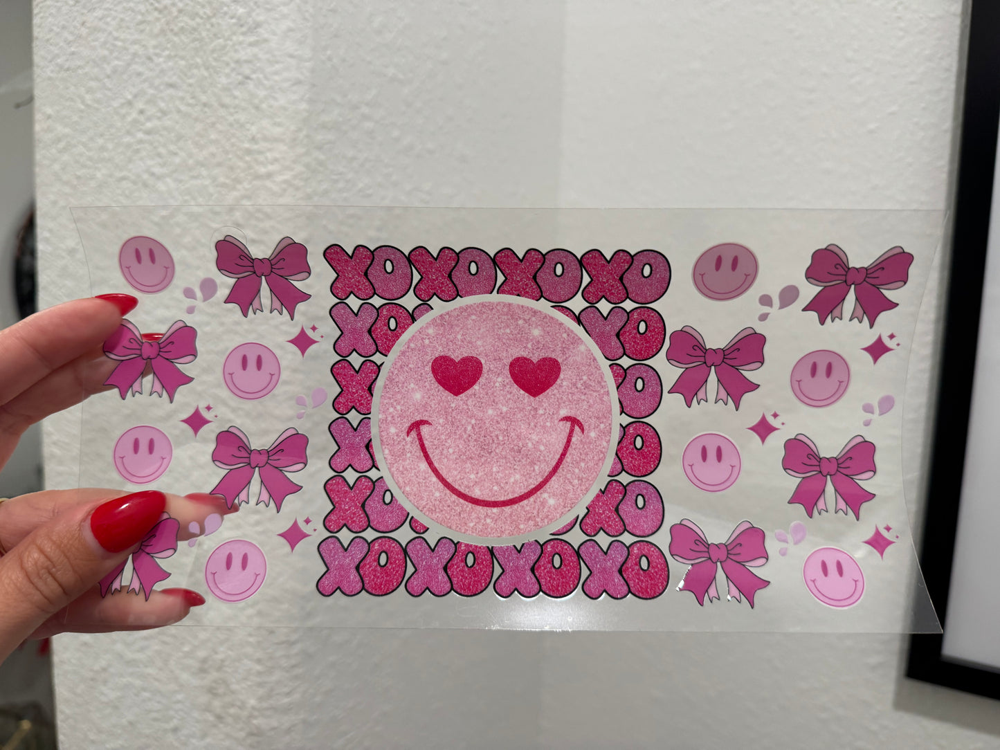 Retro Smiley Valentines 16oz UV DTF Wrap