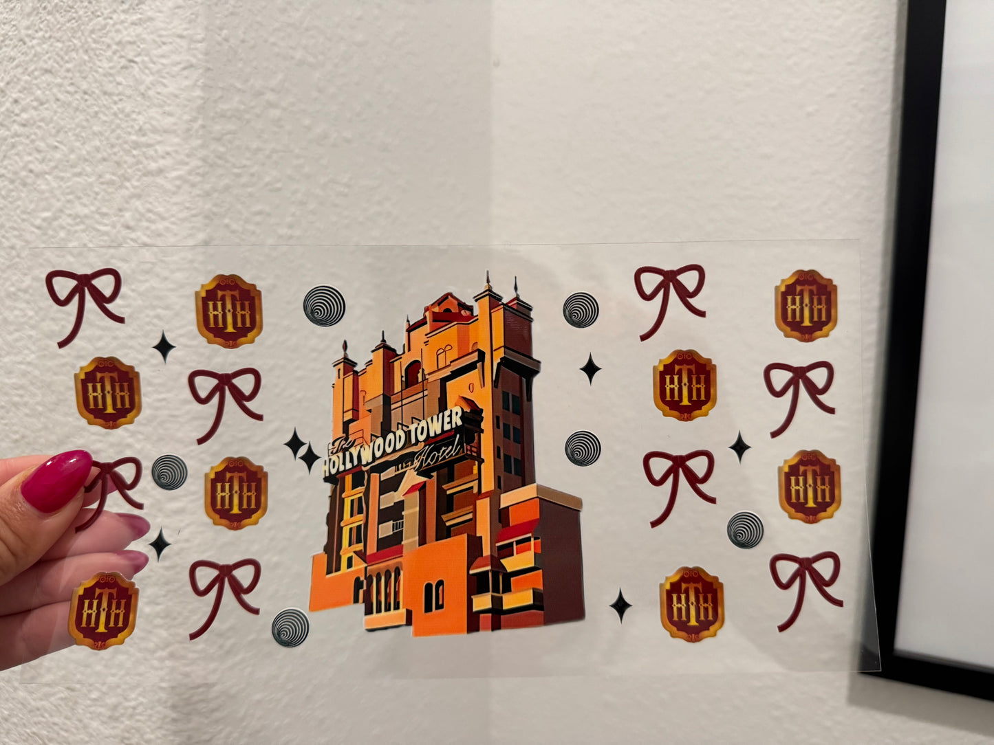 Tower of Terror 1 UV DTF Wrap Transfer 16oz | No Heat Needed | Waterproof | Permanent Adhesive