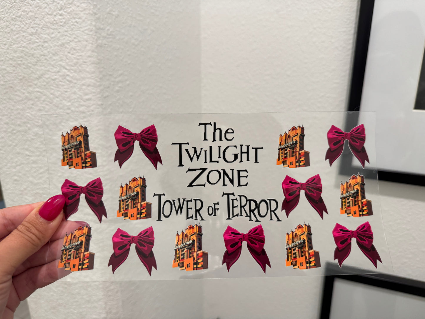 Tower of Terror 3 UV DTF Wrap Transfer 16oz | No Heat Needed | Waterproof | Permanent Adhesive