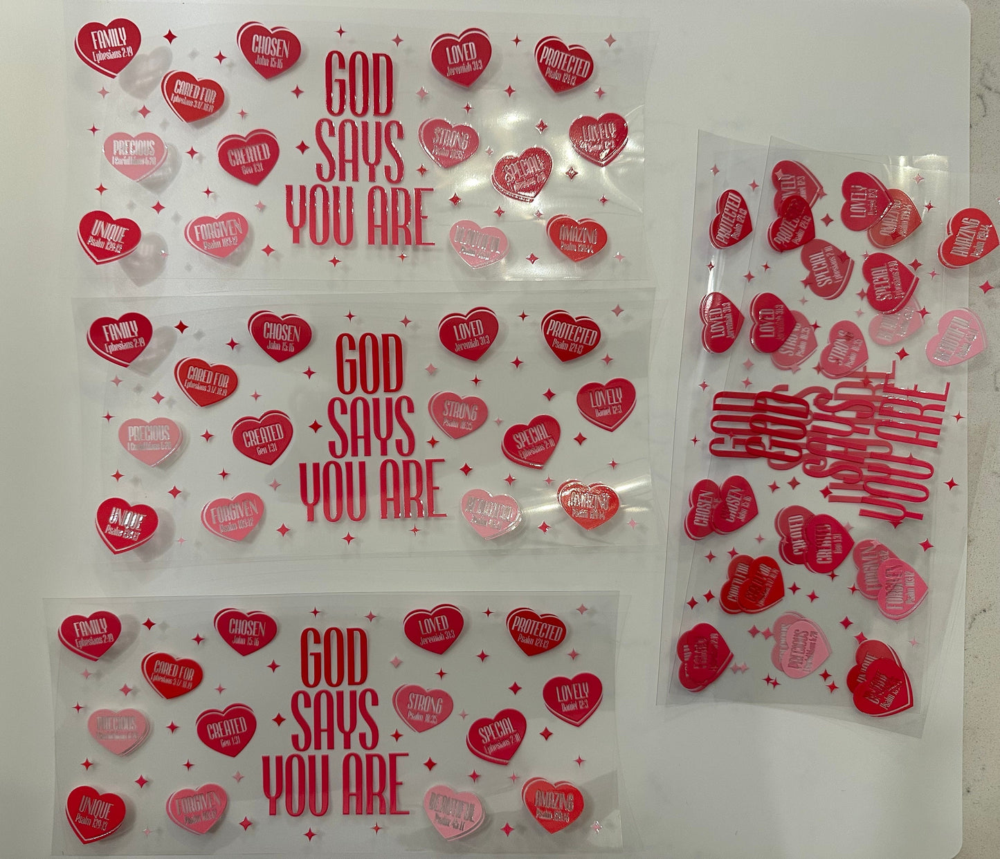 God Says You Are UV DTF Wrap Transfer 16oz | No Heat Needed | Waterproof | Permanent Adhesive