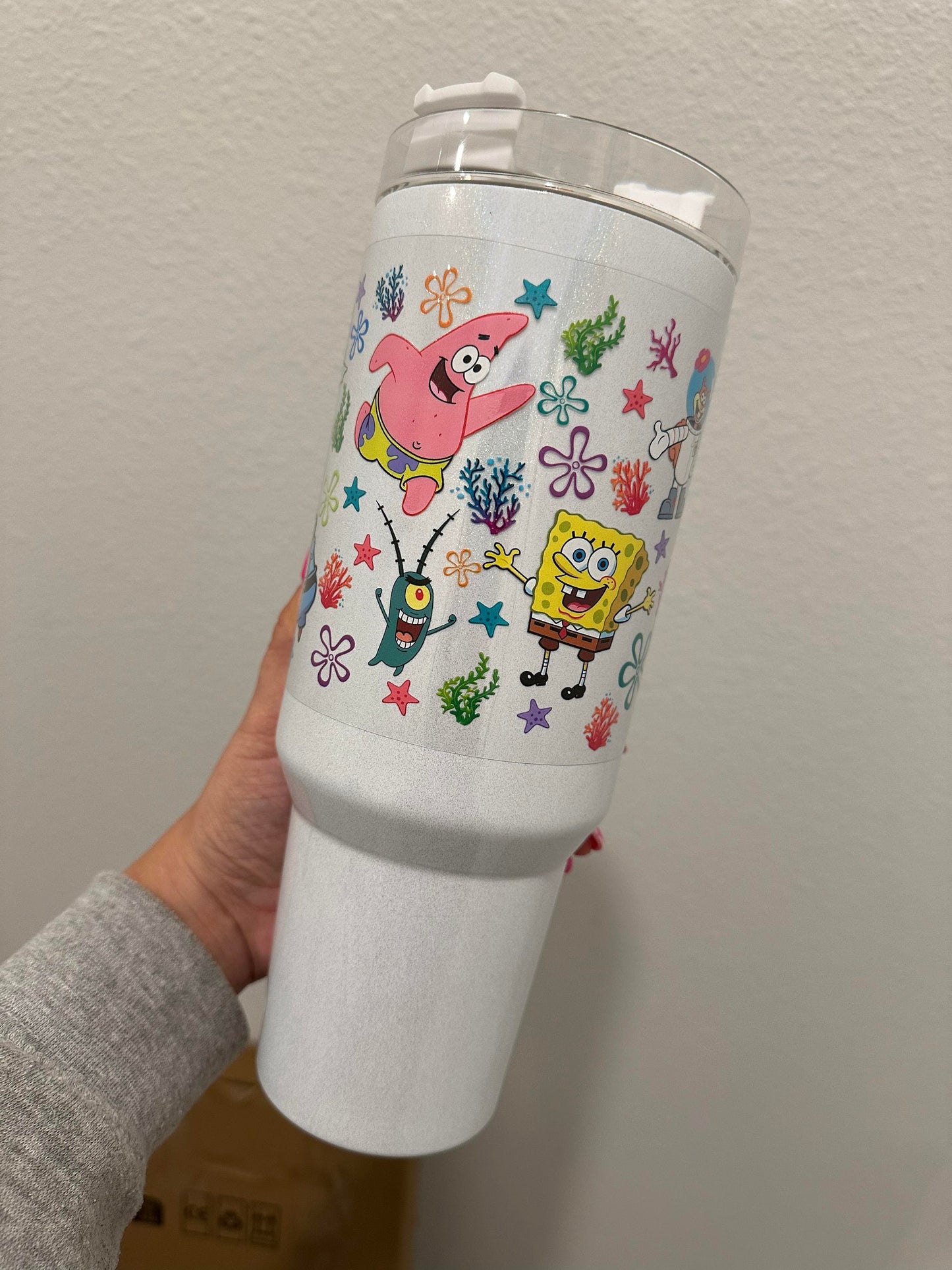 SpongeBob SquarePants UV DTF Wrap Transfer 16oz | No Heat Needed | Waterproof | Permanent Adhesive