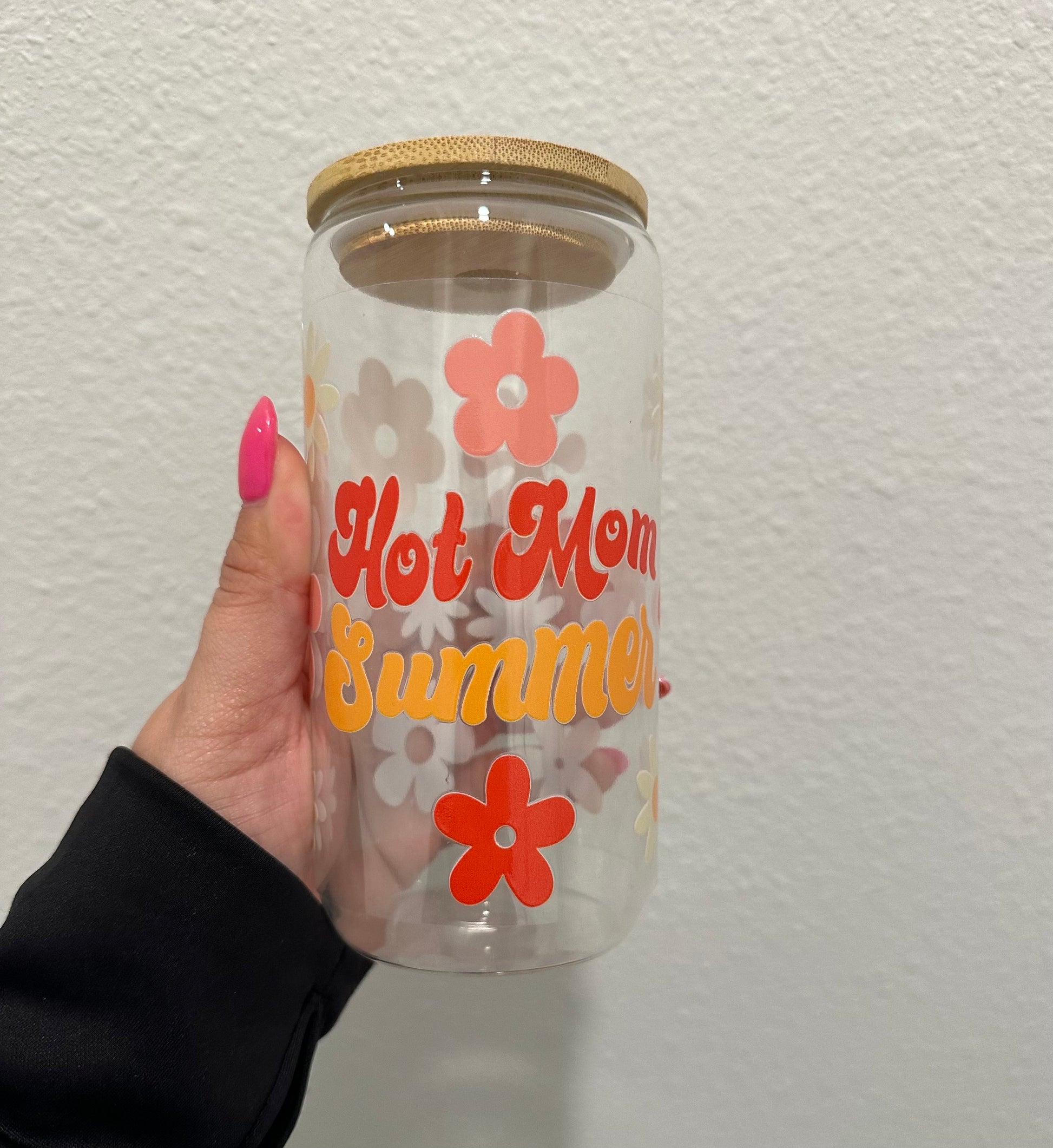 Hot Mom Summer UV DTF Wrap Transfer 16oz | No Heat Needed | Waterproof | Permanent Adhesive