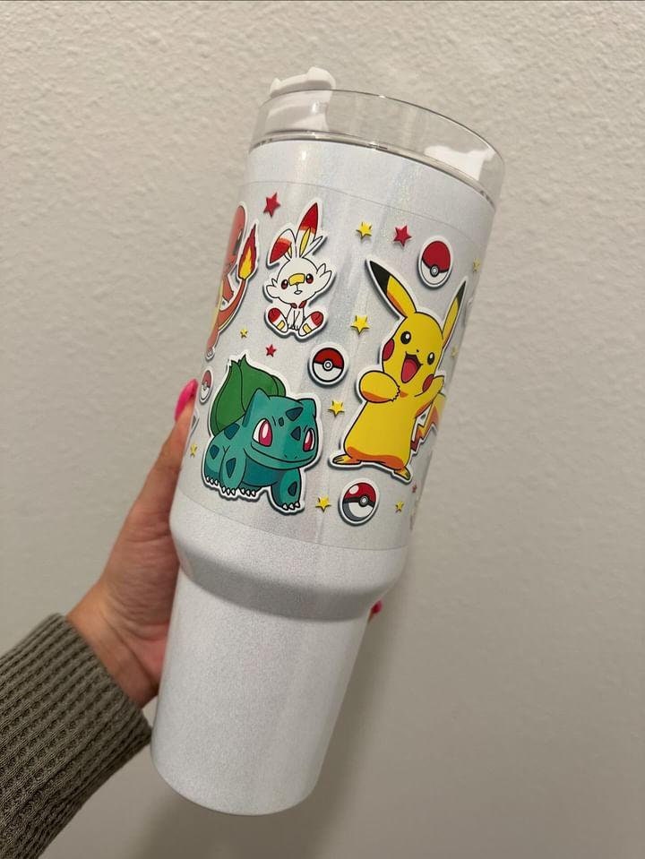 Pika and Friends UV DTF Wrap Transfer 16oz | No Heat Needed | Waterproof | Permanent Adhesive