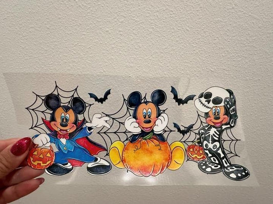 Disney Mick E Mouse Halloween UV DTF Wrap Transfer 16oz | No Heat Needed | Waterproof | Permanent Adhesive