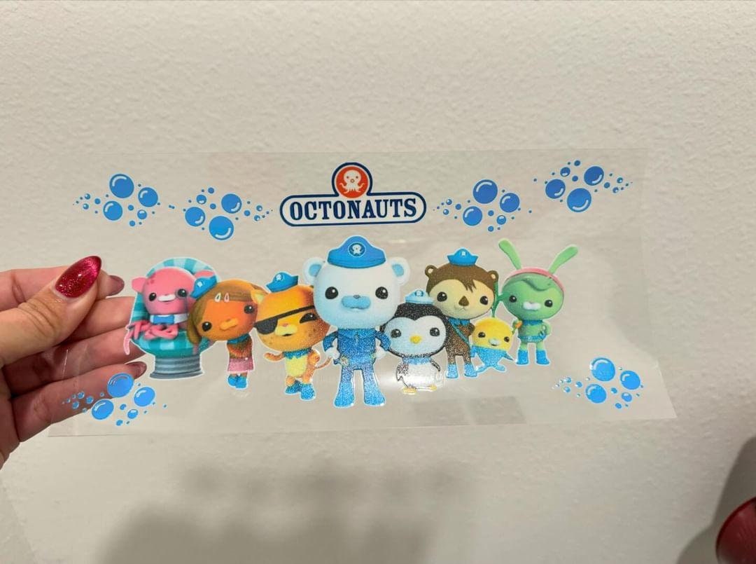 Octonauts UV DTF Wrap Transfer 16oz | No Heat Needed | Waterproof | Permanent Adhesive