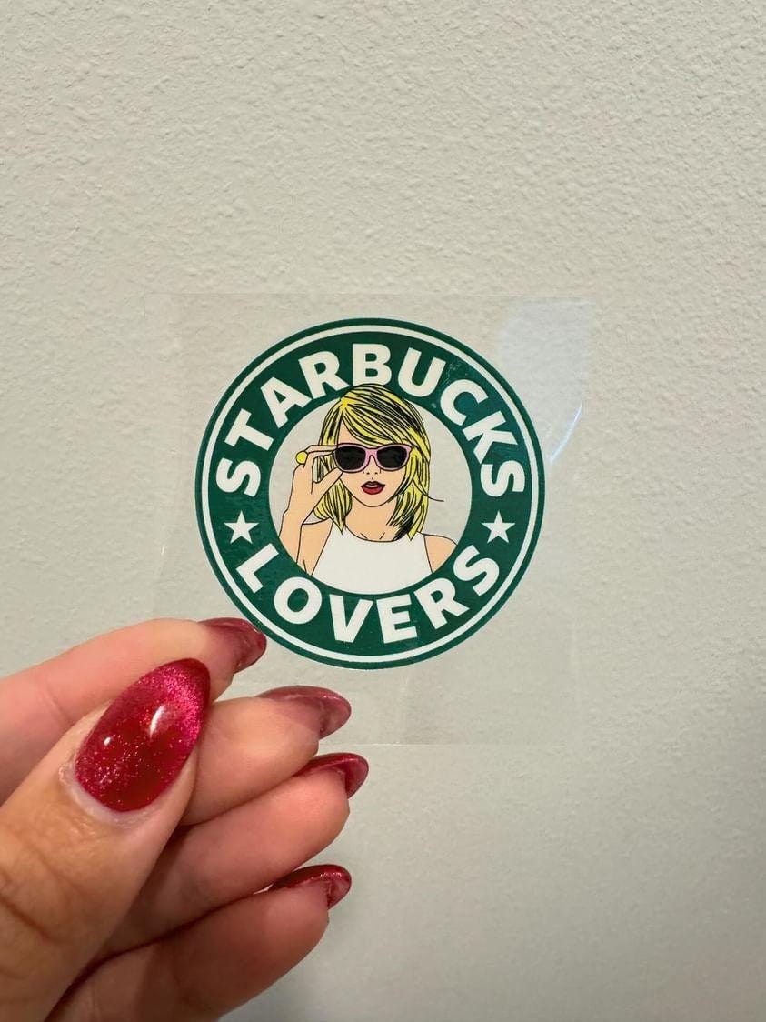 Starbs Lovers Logo 2x2 UV DTF Transfer/Sticker | No Heat Needed | Waterproof | Permanent Adhesive