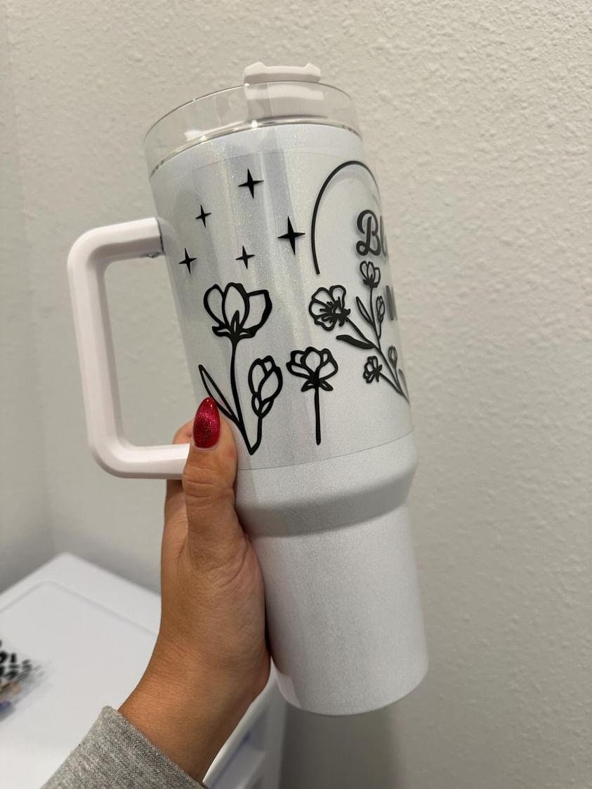 Blessed Mom UV DTF Wrap Transfer 16oz | No Heat Needed | Waterproof | Permanent Adhesive