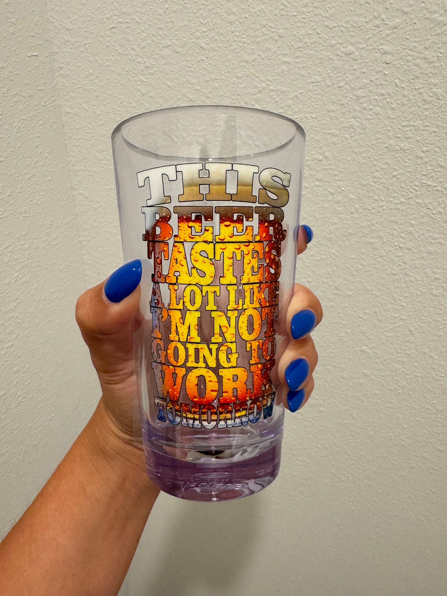 Funny Beer UV DTF Wrap Transfer 16oz Pint Glass Beer Mug | No Heat Needed | Waterproof | Permanent Adhesive