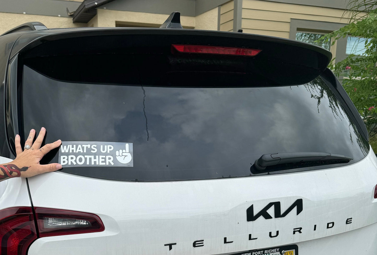 What’s Up Brother UV DTF Car Decal