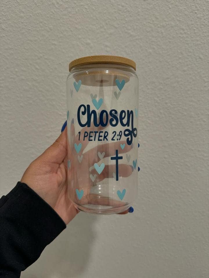 Chosen 1 Peter 2:9 UV DTF Wrap Transfer 16oz | No Heat Needed | Waterproof | Permanent Adhesive