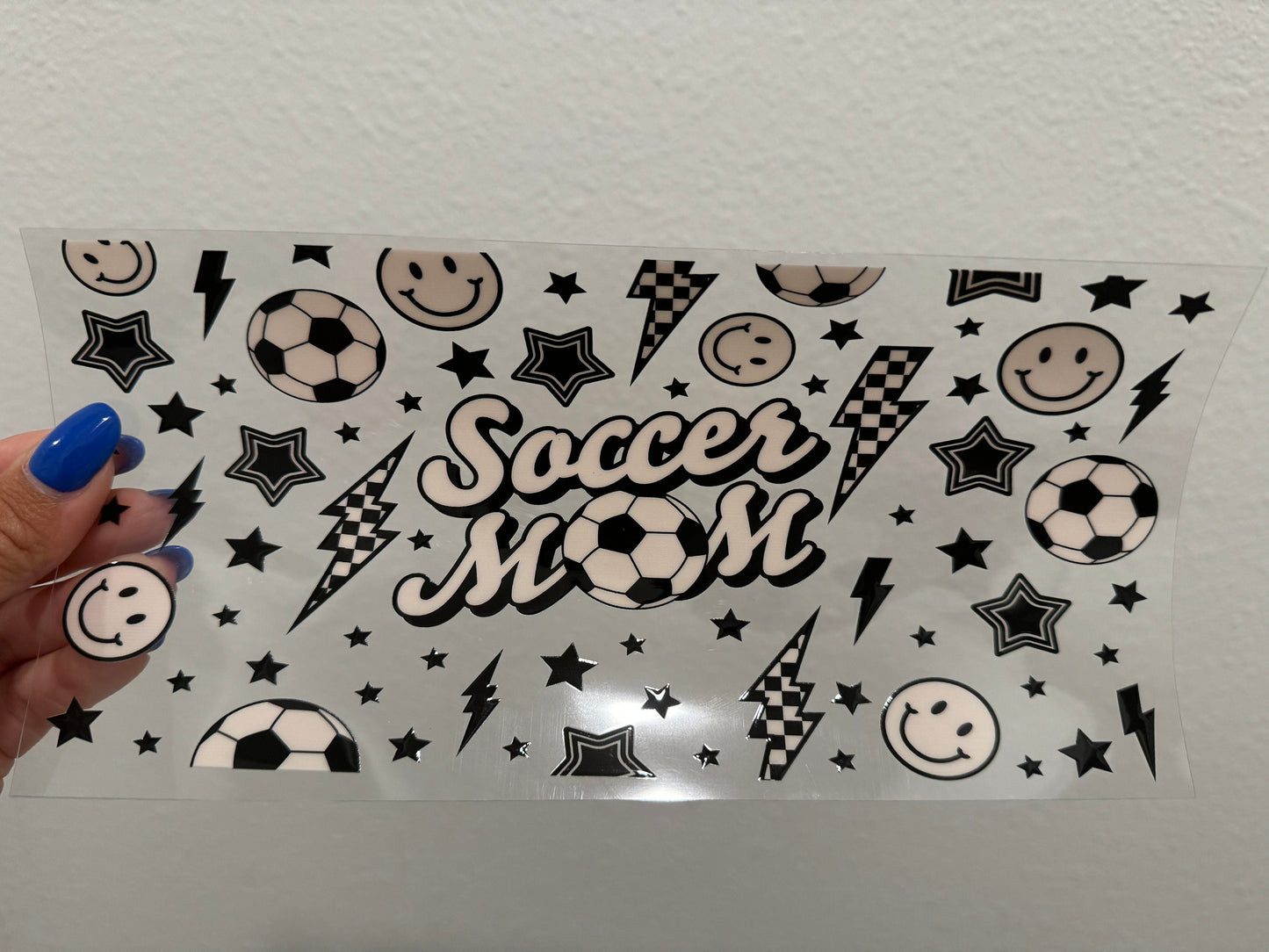 Retro Soccer Mom UV DTF Wrap Transfer 16oz | No Heat Needed | Waterproof | Permanent Adhesive