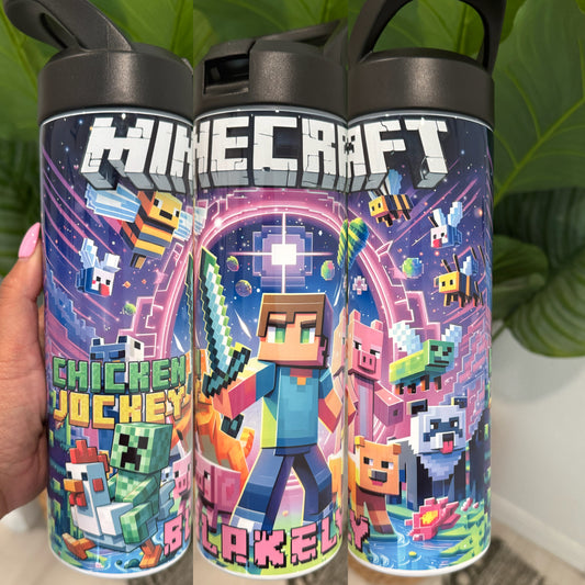 Minecraft Chicken Jockey Purple Customized 20oz Tumbler
