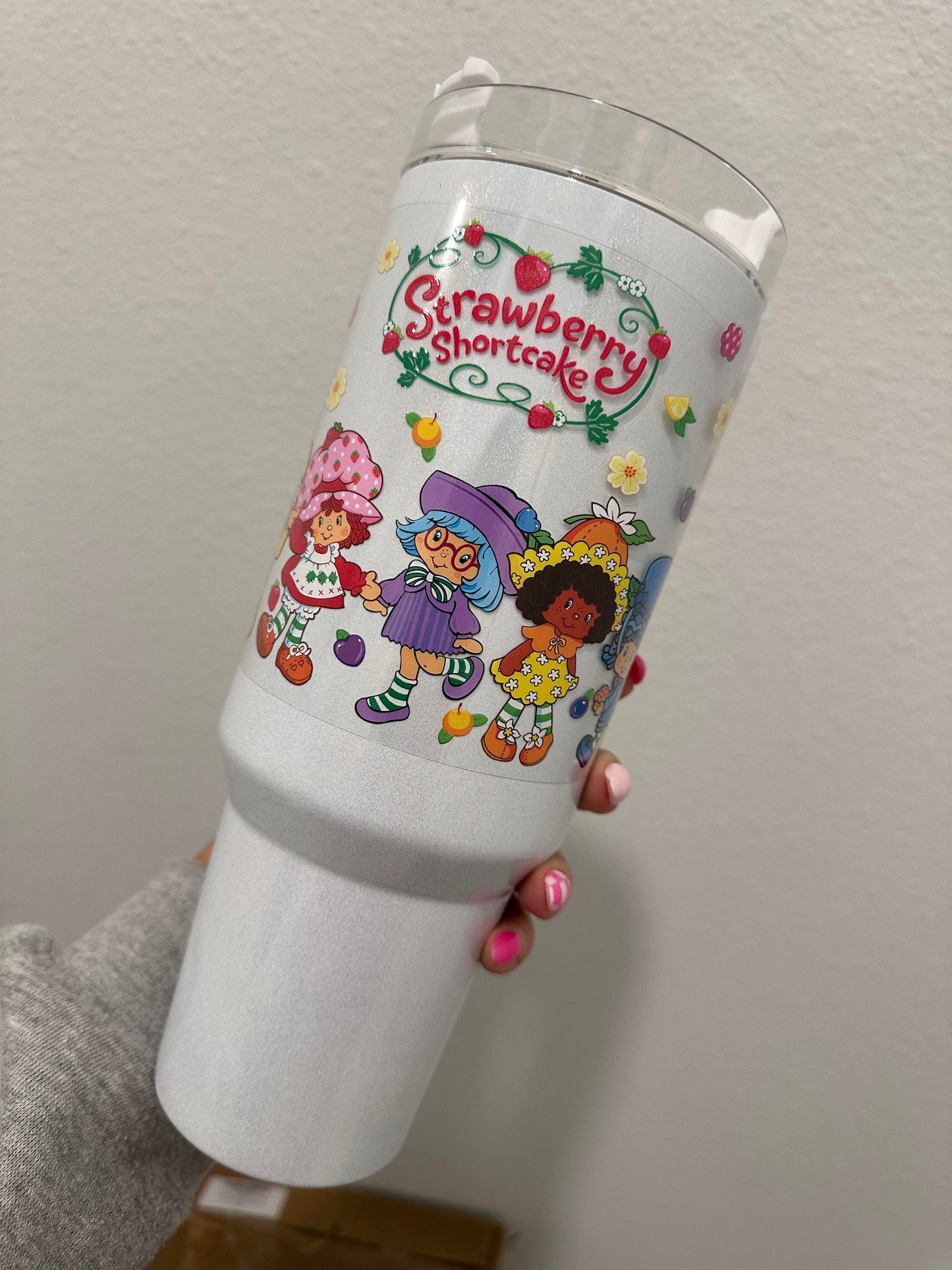 Strawberry Shortcake Characters UV DTF Wrap Transfer | No Heat Needed | Waterproof | Permanent Adhesive