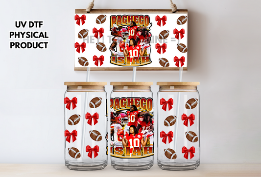 Kansas City Chiefs Pacheco UV DTF Wrap Transfer 16oz | No Heat Needed | Waterproof | Permanent Adhesive